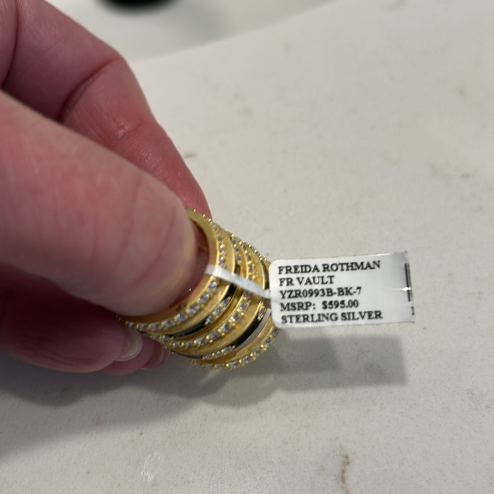 Frieda Rothman 5 stack ring, new with tags. Size 7. - Picture 2 of 3